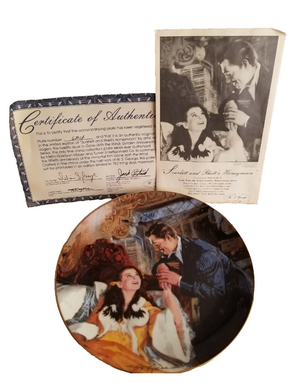 Scarlett and Rhett's Honeymoon Gone with the Wind Golden Anniversary COA